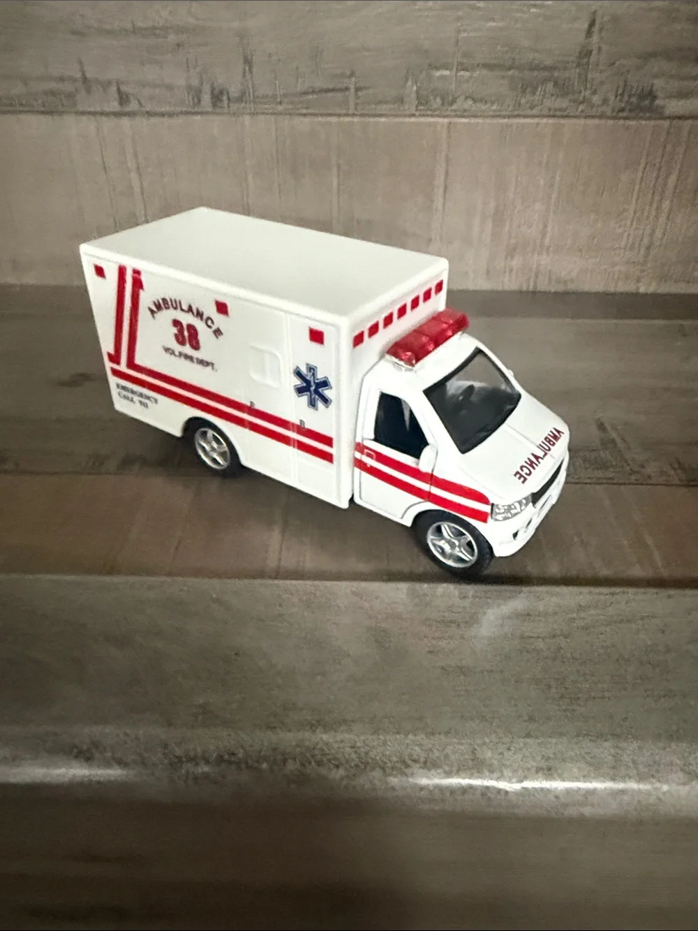 Kids Toy Vehicle Set - Black Police SUV, White Ambulance, Yellow School Bus